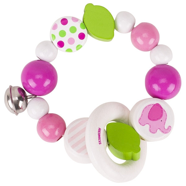 Heimess Greifling Elastik Elefant rosa und blau