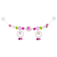 Heimess Kinderwagenkette Elefant blau und rosa