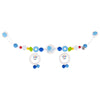 Heimess Kinderwagenkette Elefant blau und rosa