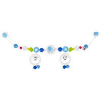 Heimess Kinderwagenkette Elefant blau und rosa