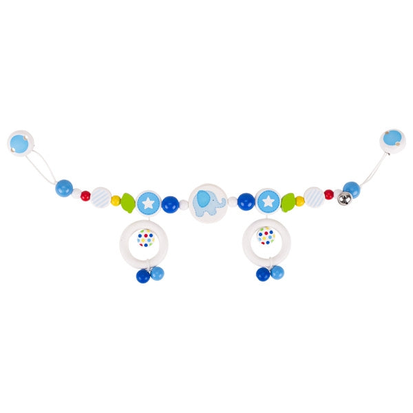 Heimess Kinderwagenkette Elefant blau und rosa