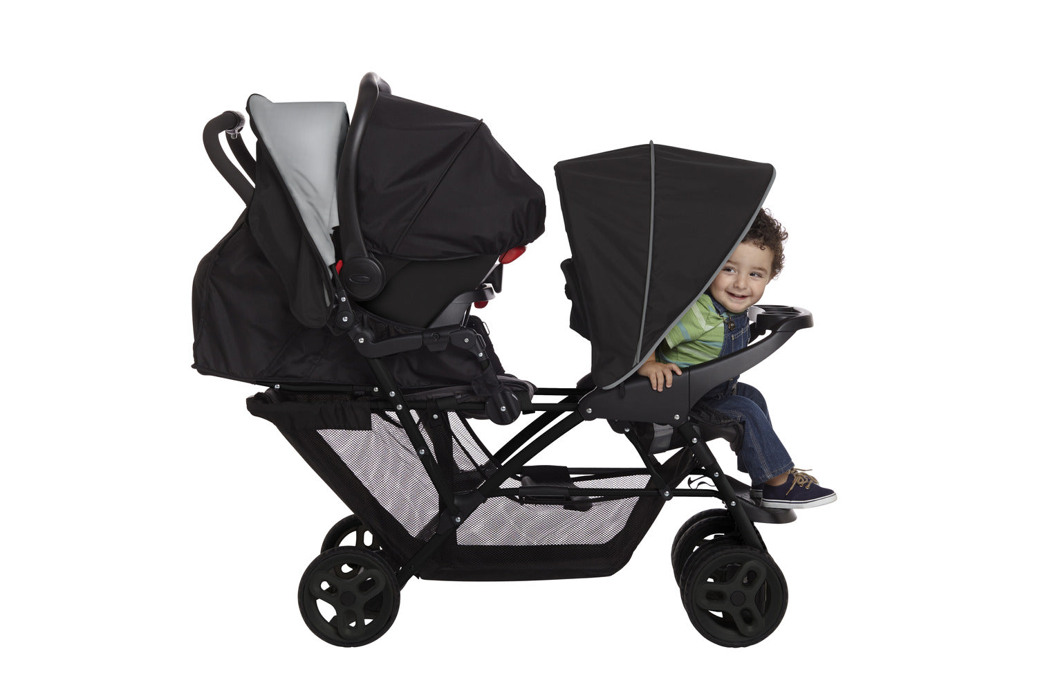 Graco Stadium Duo Geschwisterkinderwagen black grey