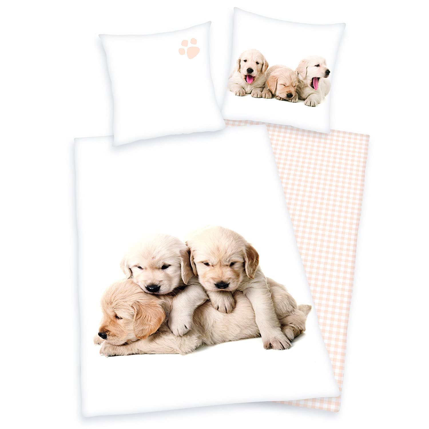 Herding Jugendbettwäsche CH-Grösse 160x210cm / 65x100cm - Young Collection Hunde