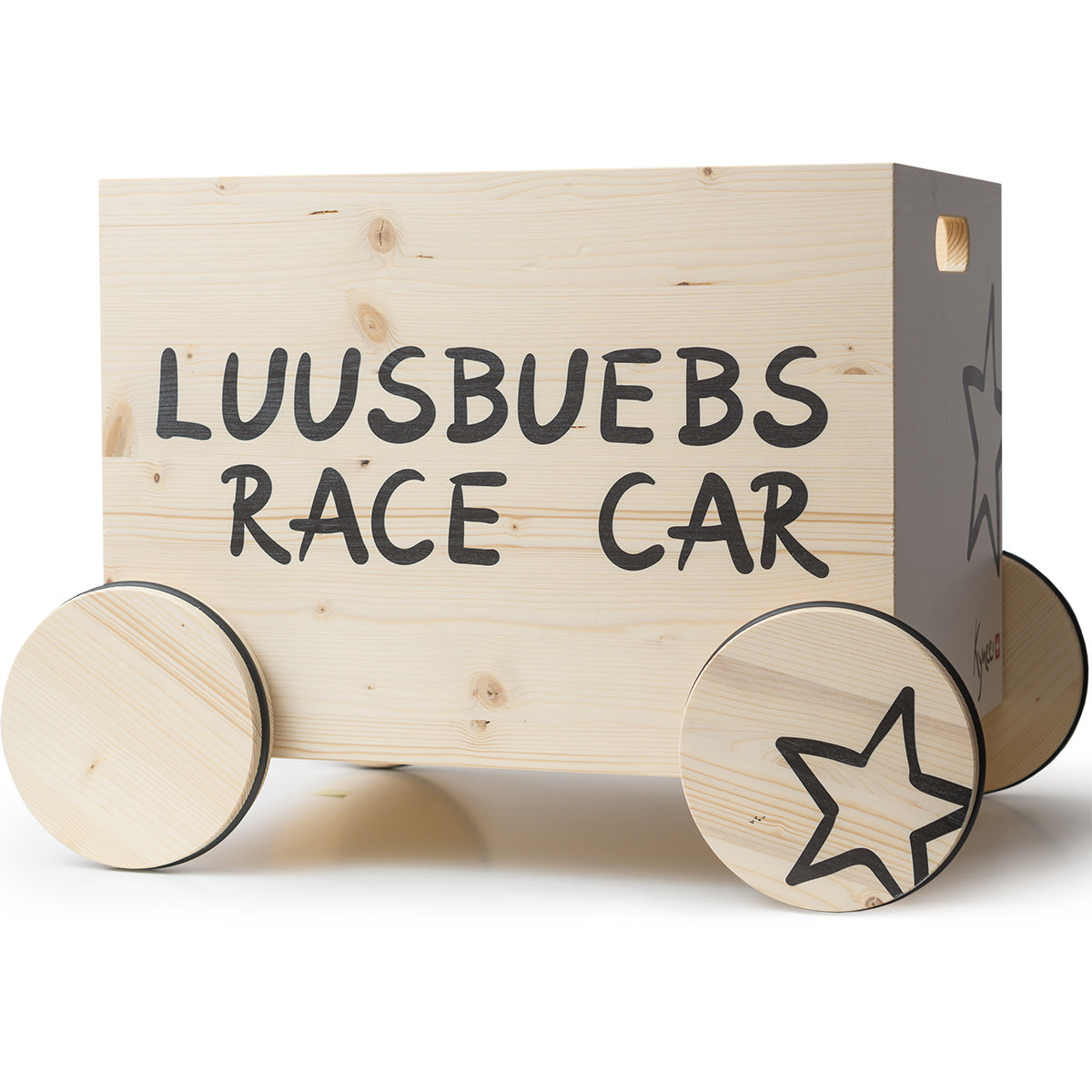 Kynee Spielzeugkiste Race Car 100% FSC zertifiziertes Schweizer Holz
