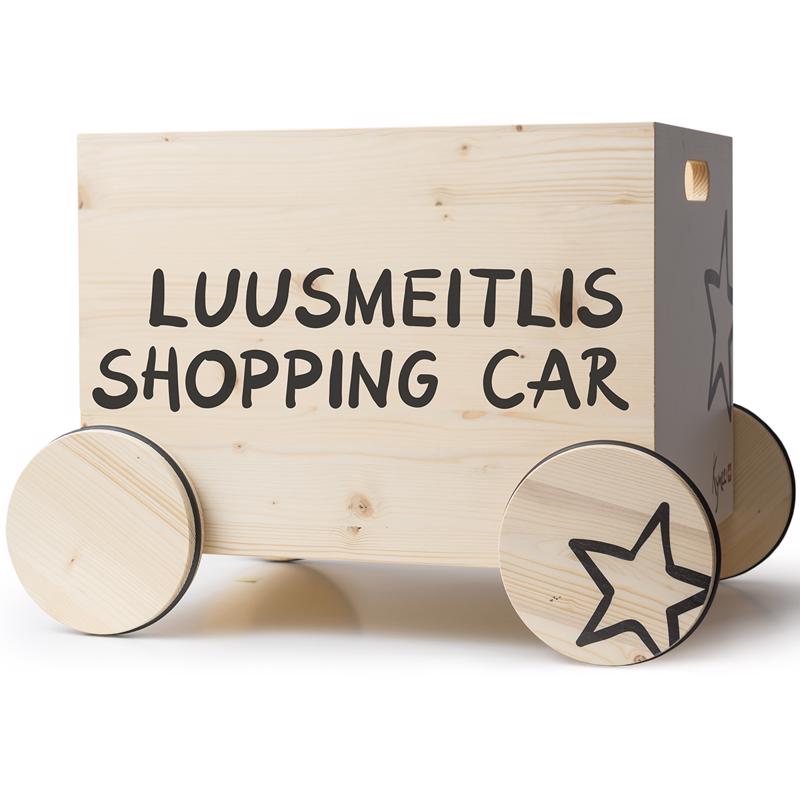 Kynee Spielzeugkiste Shopping Car 100% FSC zertifiziertes Schweizer Holz