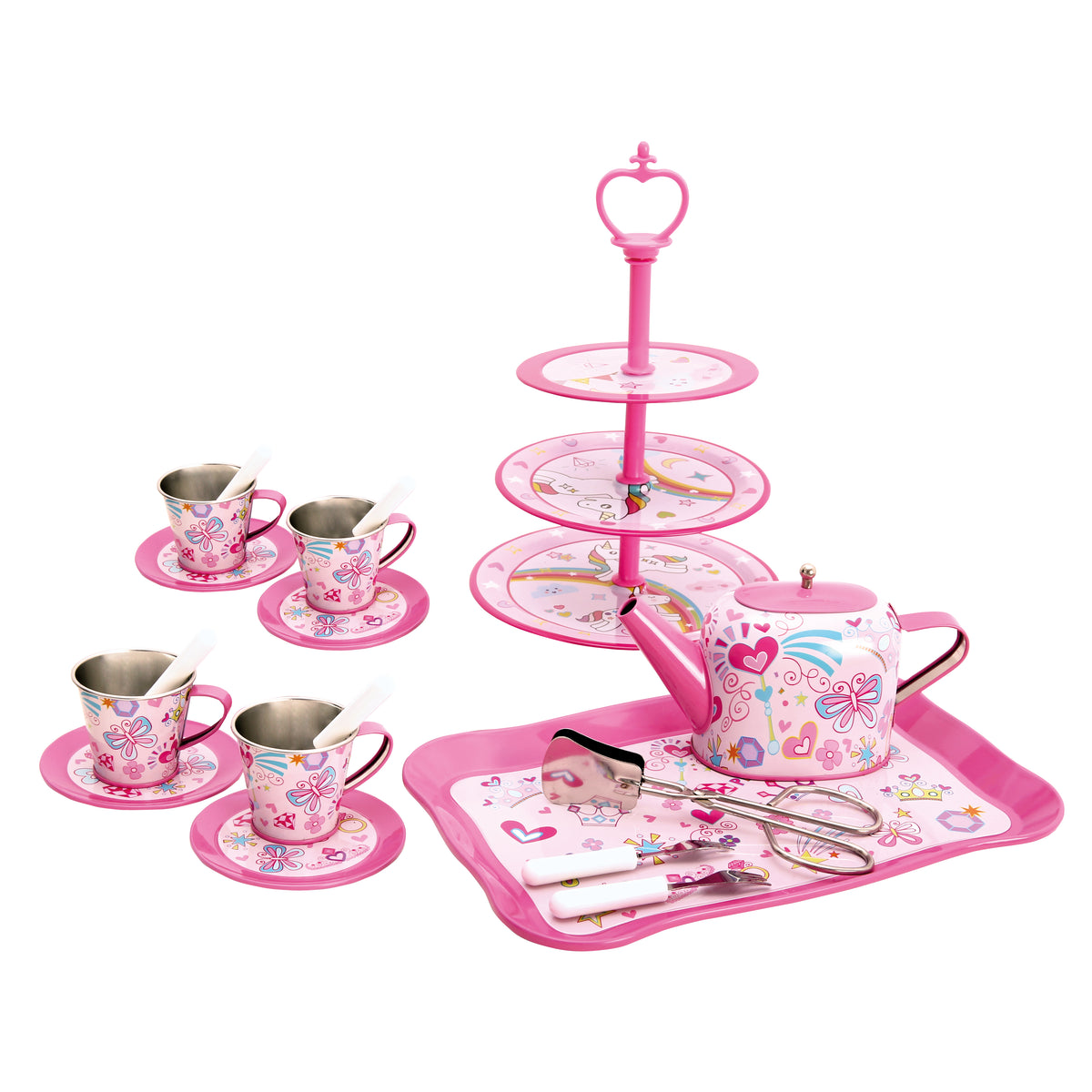 Bino Kinder-Tee-und Kuchenständer-Set