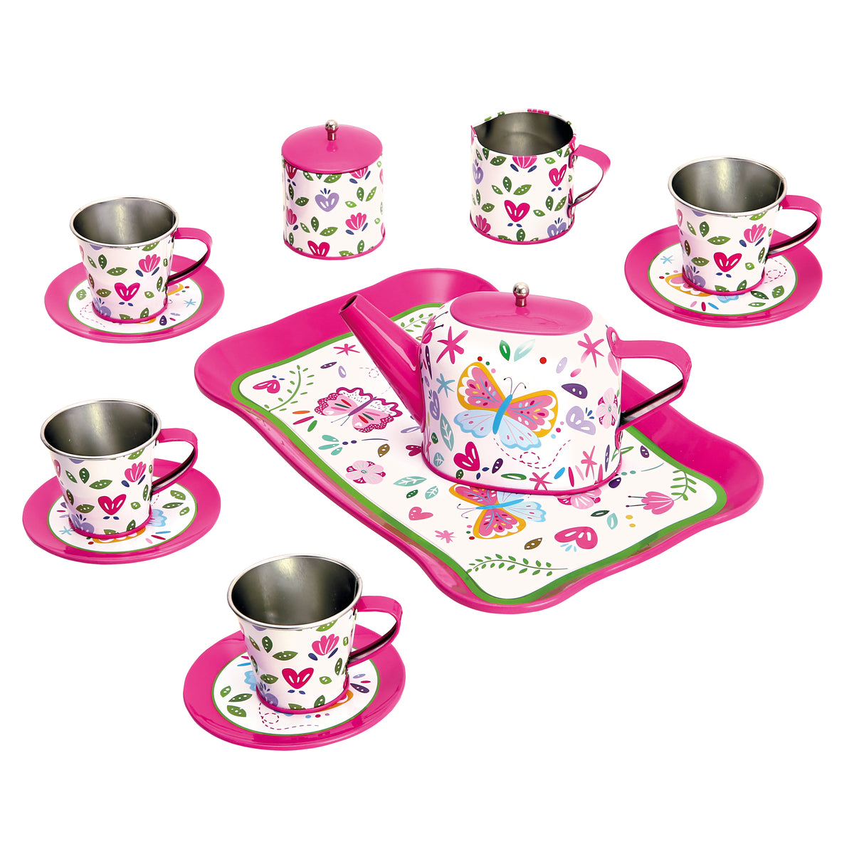 Bino Kinder-Tee-Set, rosa