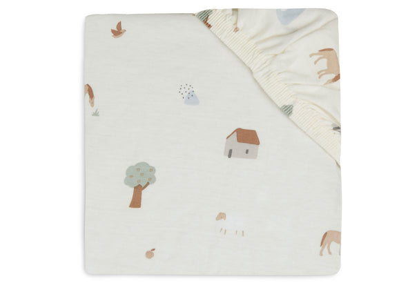 Jollein Spannbettlaken Jersey 40 x 80/90 cm Farm