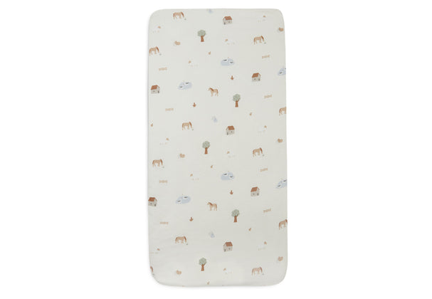 Jollein Spannbettlaken Jersey 40 x 80/90 cm Farm