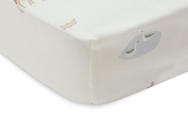 Jollein Spannbettlaken Jersey 40 x 80/90 cm Farm