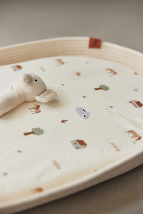 Jollein Spannbettlaken Jersey 40 x 80/90 cm Farm
