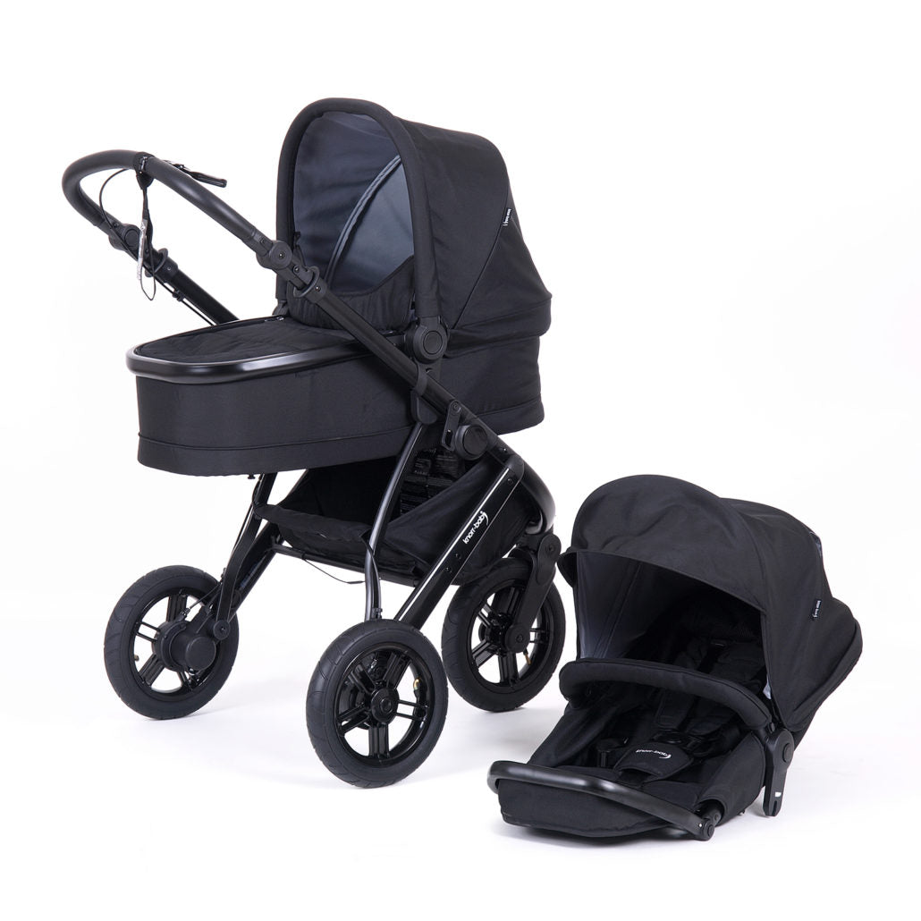 Knorr Baby Kombi Kinderwagen BrakeSport 3 mit Handbremse schwarz