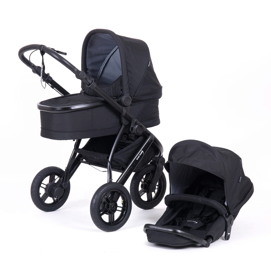 Knorr-Baby Kombi-Kinderwagen BrakeSport 3 mit Handbremse schwarz