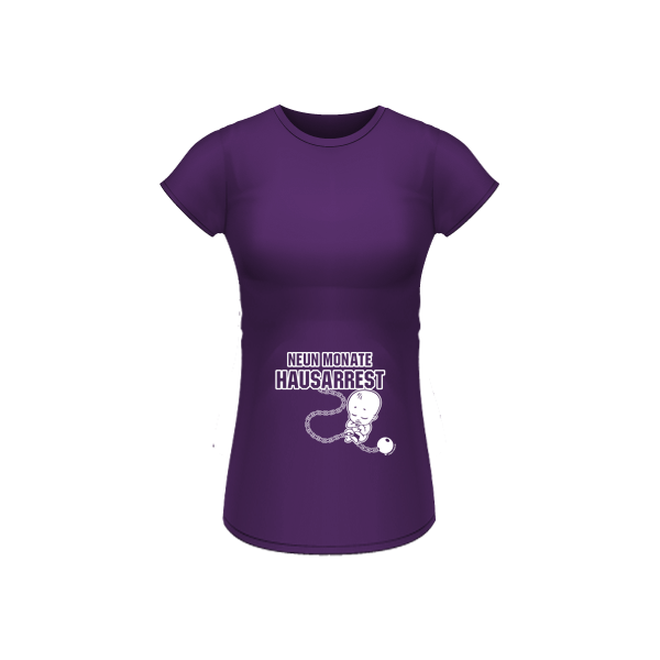 Kurzarm T-Shirt mit Spruch 9 Montae Hausarrest