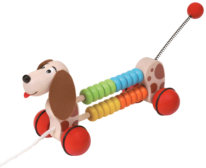 Spielba Nachzieh-Hund mit Zählfunktion