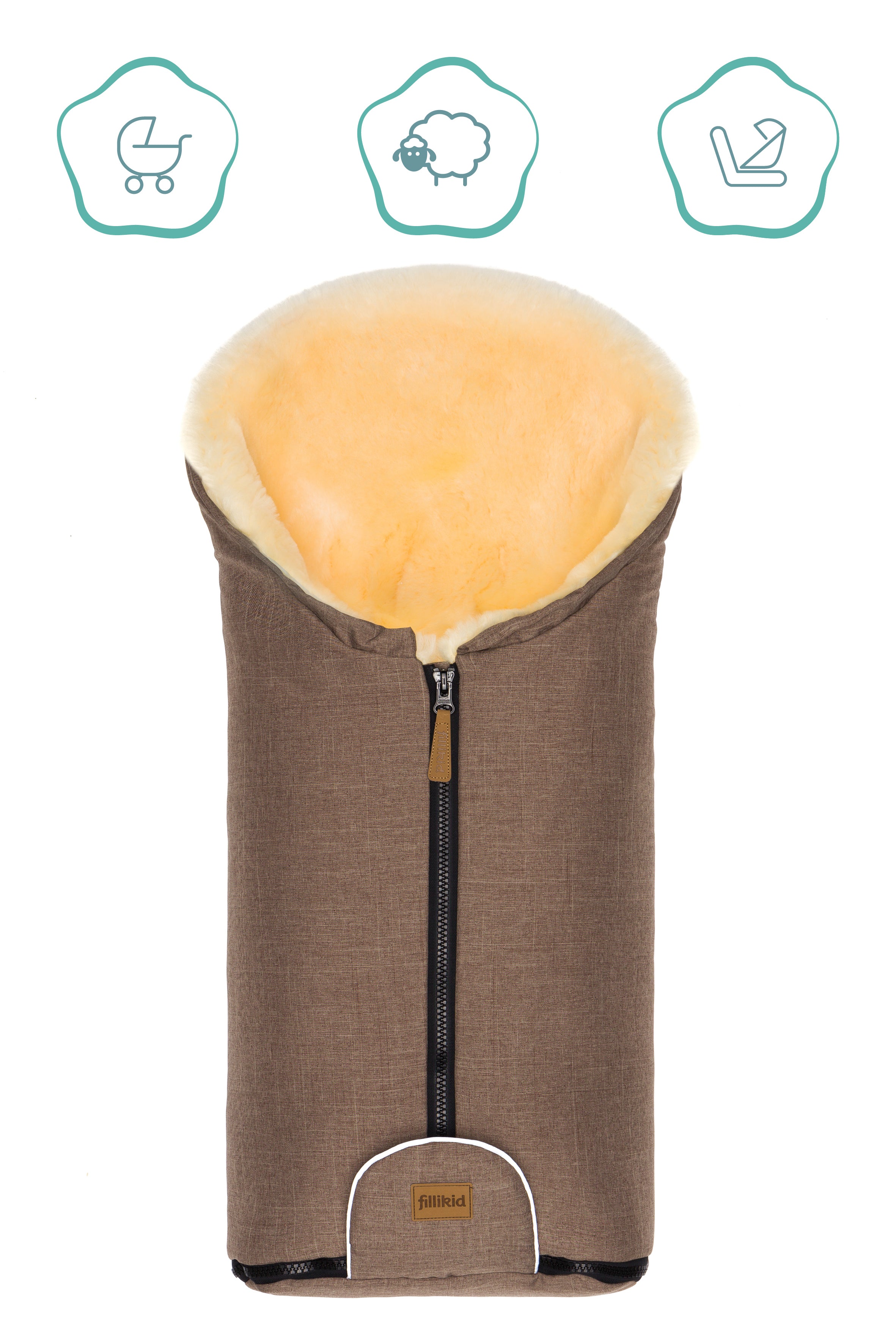 Fillikid Winterfusssack Pamir braun  - Gr.0