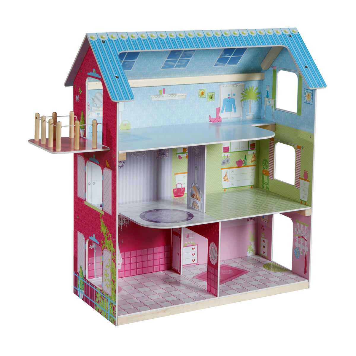 Roba Puppenhaus rosa/blau