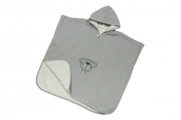 Bebe's Collection Musselin Badeponcho Affe grau