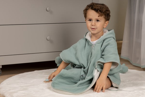Bebe's Collection Musselin Badeponcho Fuchs grün