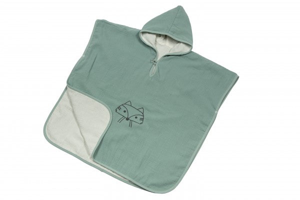Bebe's Collection Musselin Badeponcho Fuchs grün
