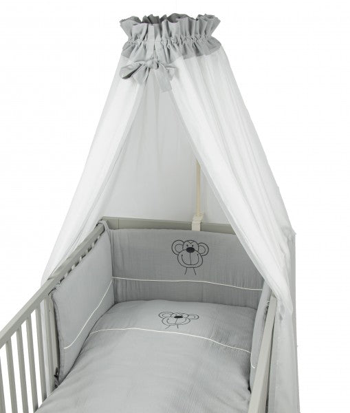 Bebe's Collection Musselin Nestchen 35 x 190 cm Affe grau