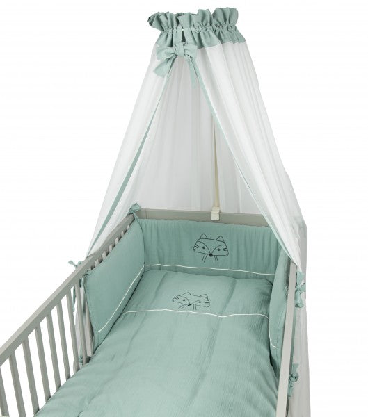 Bebe's Collection Musselin Nestchen 35 x 190 cm Fuchs grün