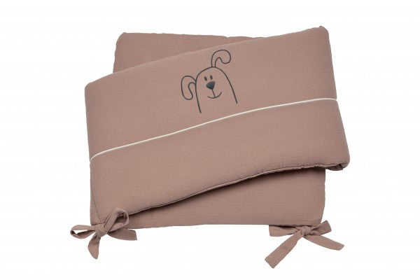 Bebe's Collection Musselin Nestchen 35 x 190 cm Hund altrosa