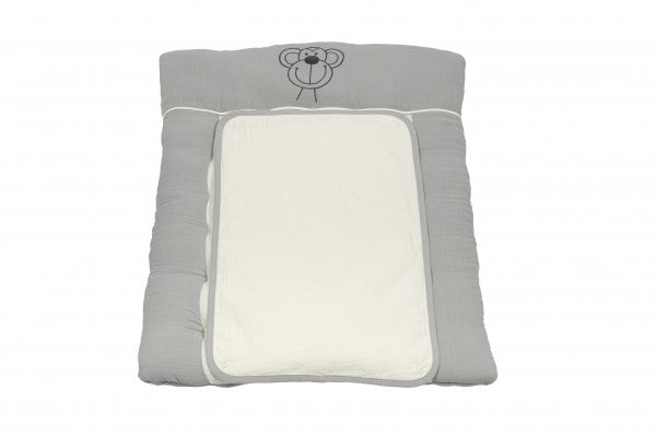 Bebe's Collection Musselin Wickelunterlage klein 55 x 70 cm Affe grau