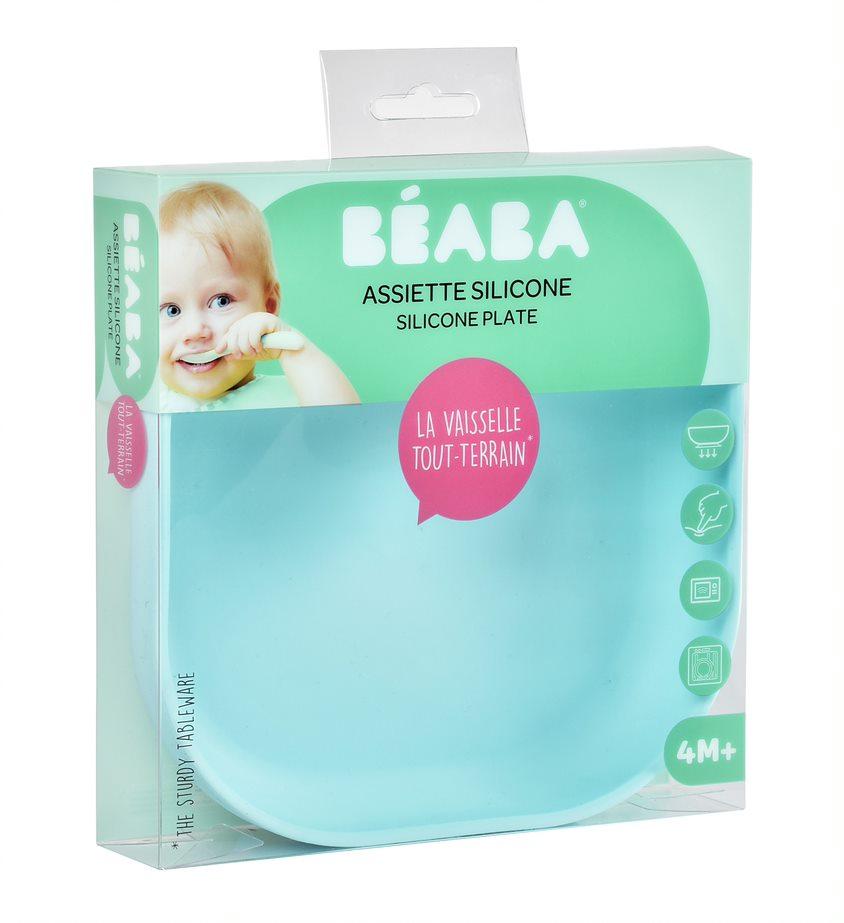 Beaba Silikonteller mit Saugnapf blau