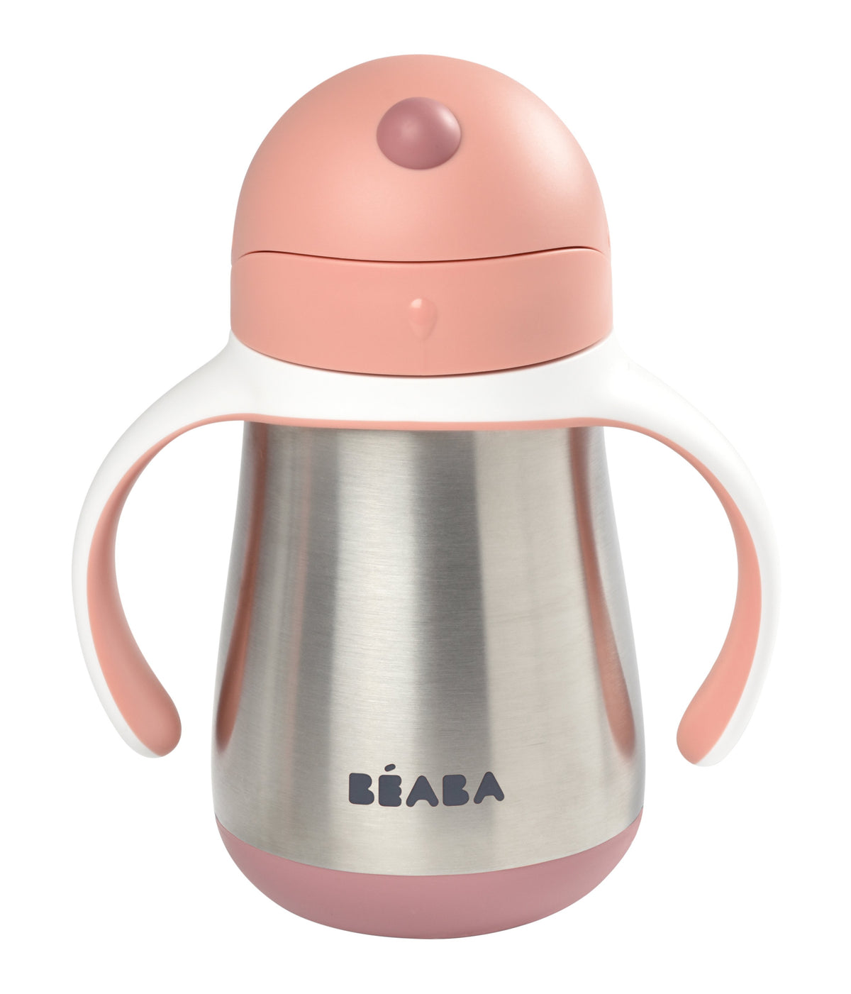 Beaba Strohhalmbecher aus Edelstahl 250ml altrosa