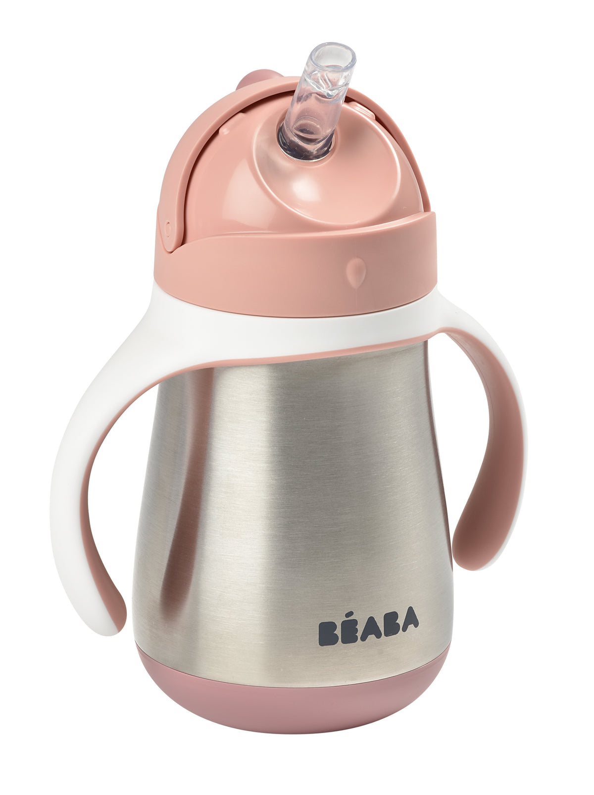 Beaba Strohhalmbecher aus Edelstahl 250ml altrosa