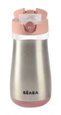Beaba Edelstahlflasche + Henkel 350ml old pink