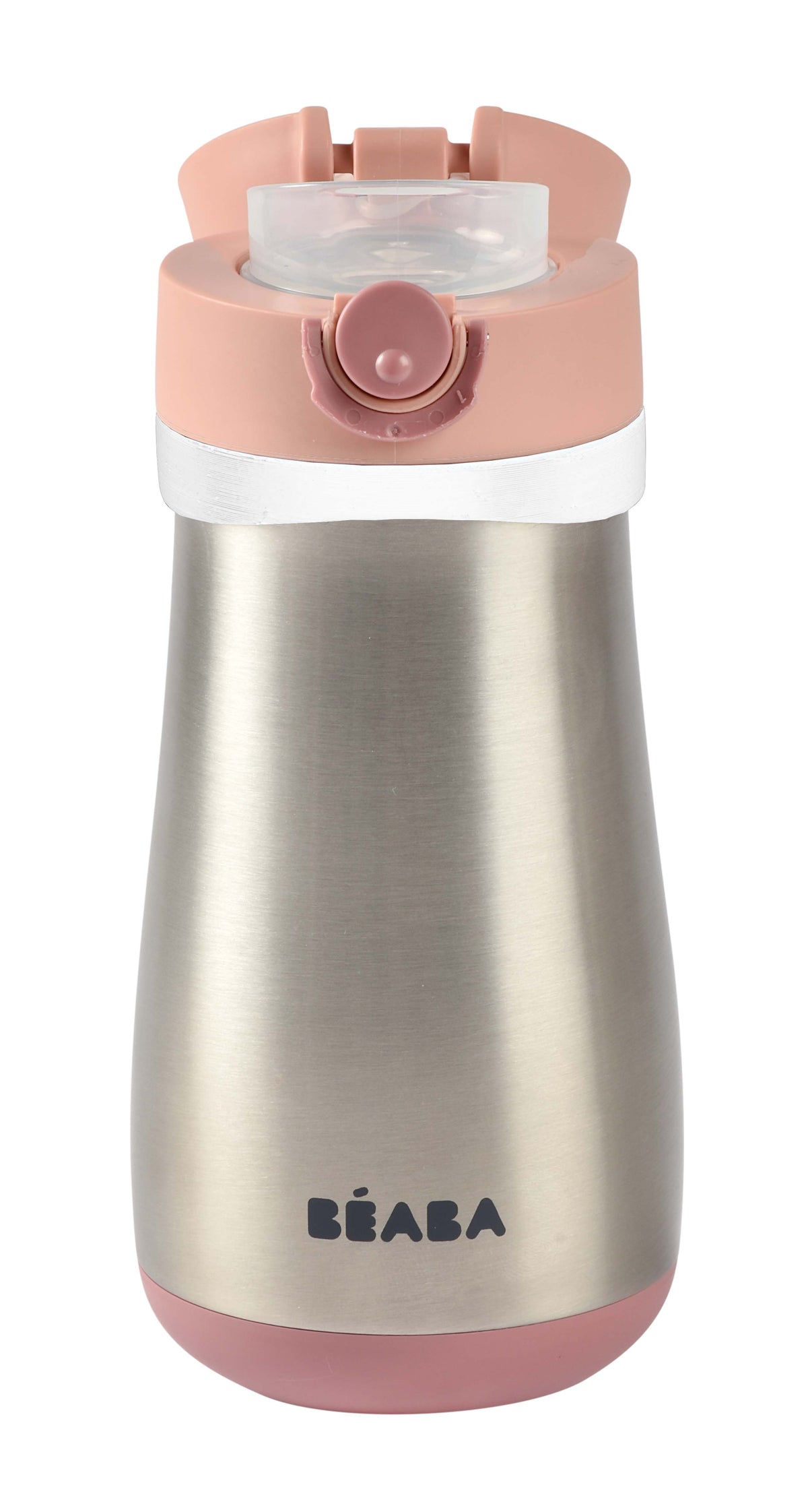 Beaba Edelstahlflasche + Henkel 350ml old pink