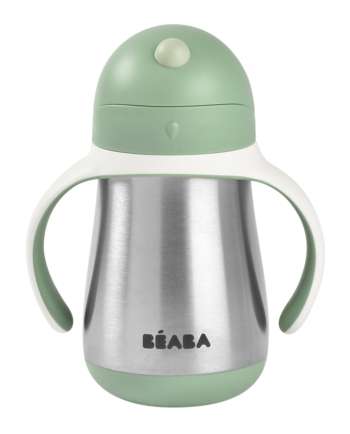 Beaba Strohhalmbecher aus Edelstahl 250ml grün