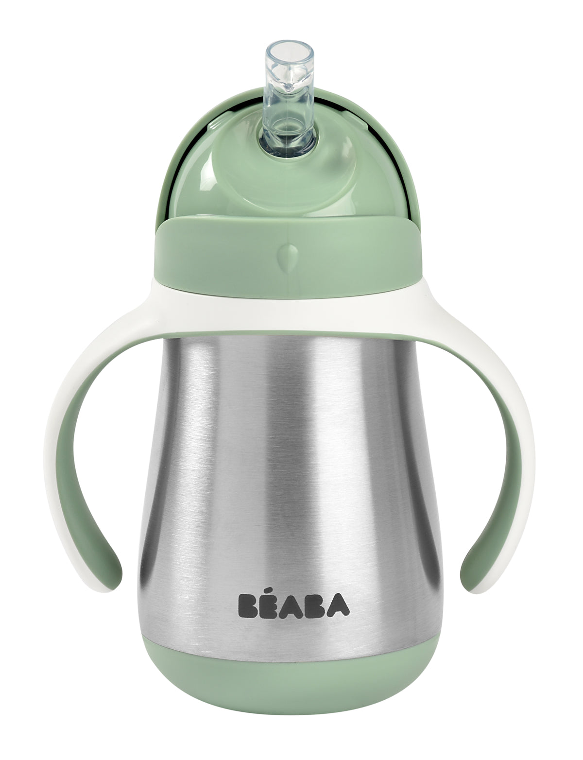 Beaba Strohhalmbecher aus Edelstahl 250ml grün