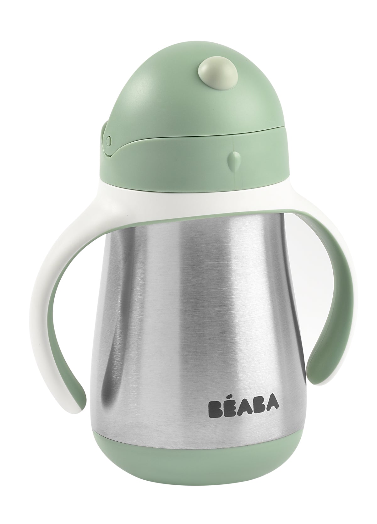Beaba Strohhalmbecher aus Edelstahl 250ml grün