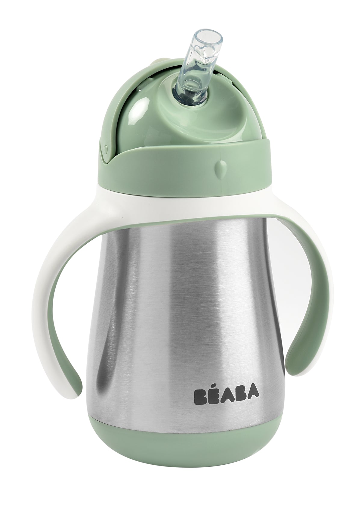 Beaba Strohhalmbecher aus Edelstahl 250ml grün