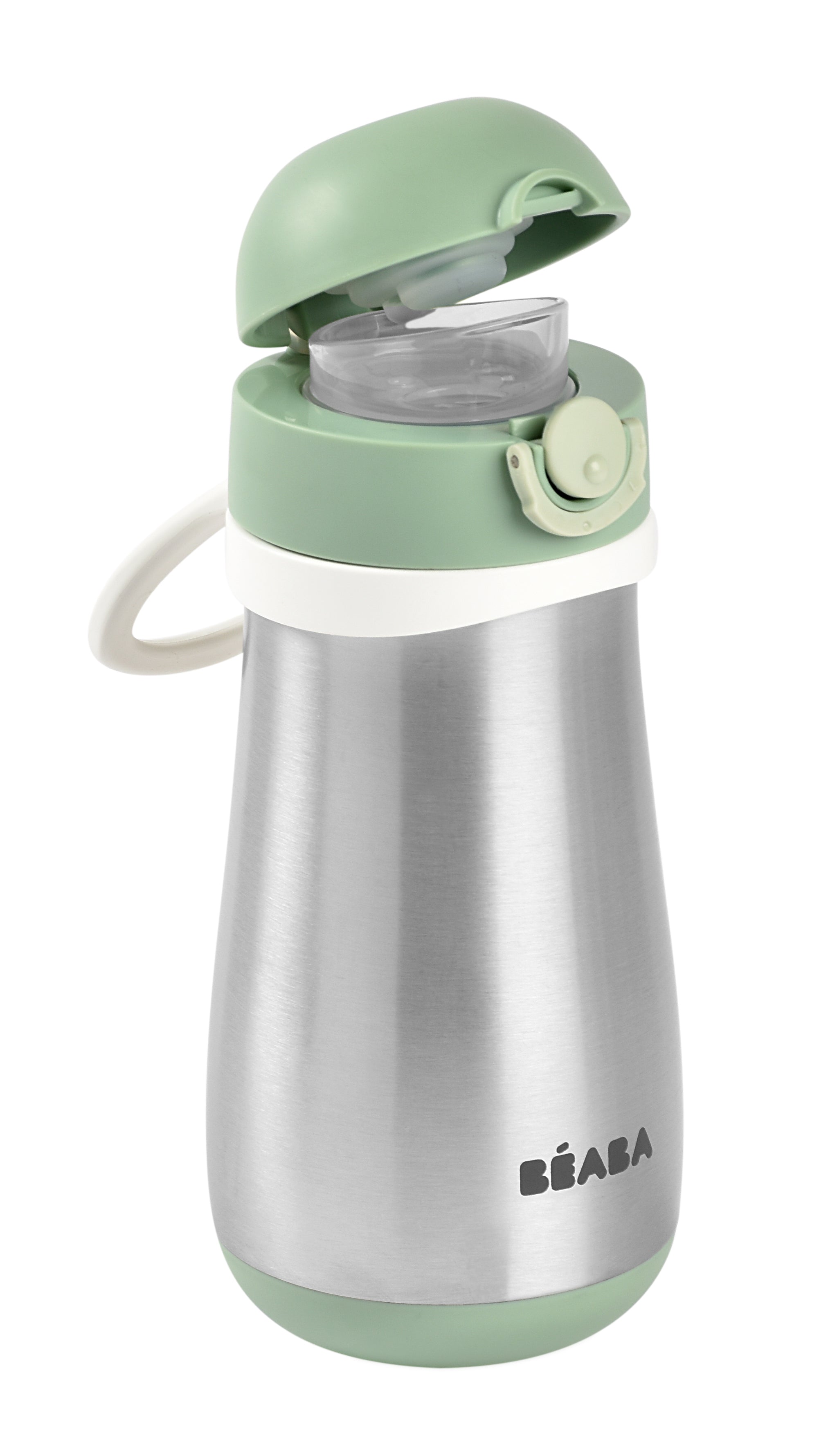 Beaba Edelstahlflasche + Henkel 350ml salbei