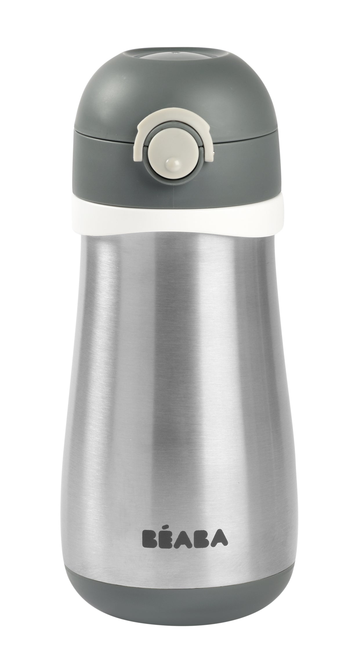 Beaba Edelstahlflasche + Henkel 350ml grau