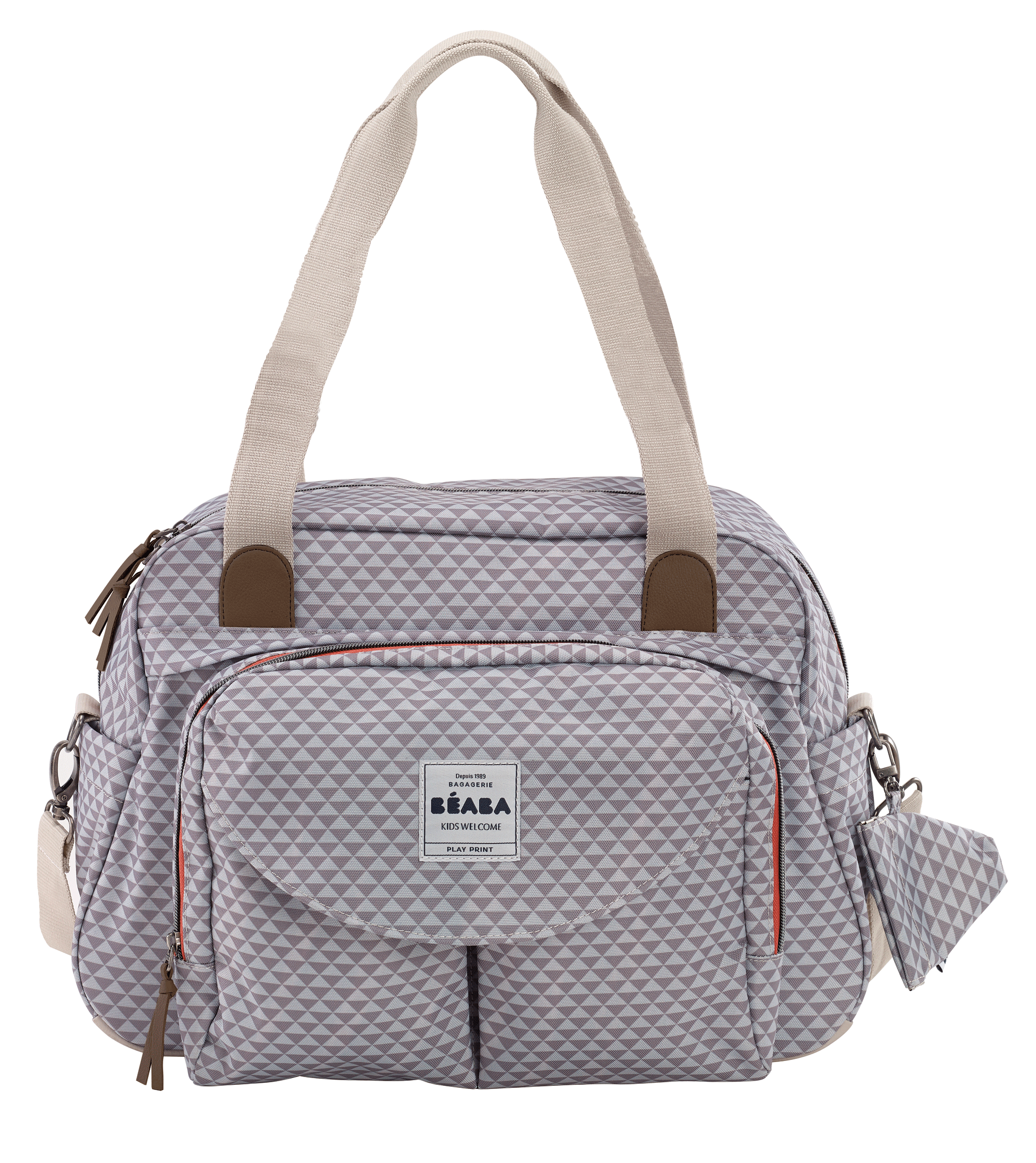 Beaba Wickeltasche Geneva II grau/koral