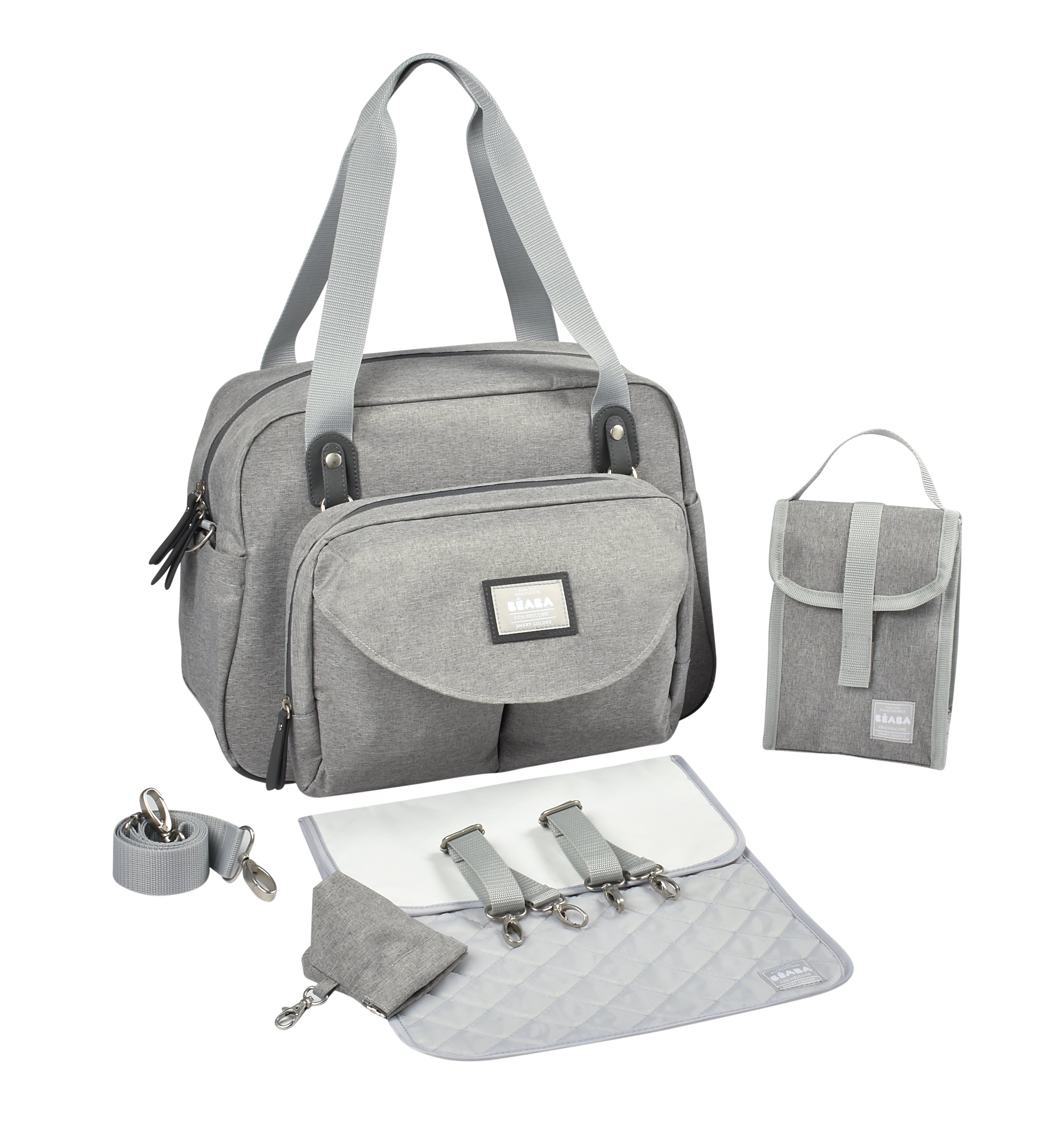 Beaba Wickeltasche Geneva II grau gesprenkelt
