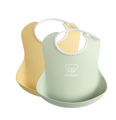 BabyBjörn Latz gross 2er Pack blass gelb/blass grün