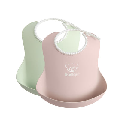 BabyBjörn Latz gross 2er Pack blass grün/ blass rosa