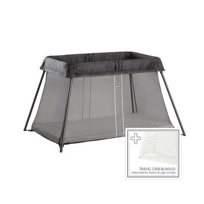 BabyBjörn Reisebett light Mesh schwarz inkl. Fixleintuch