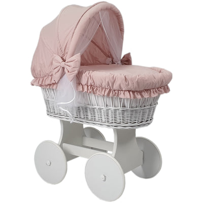 Bisal Stubenwagen Komplettset mit Verdeck rosa