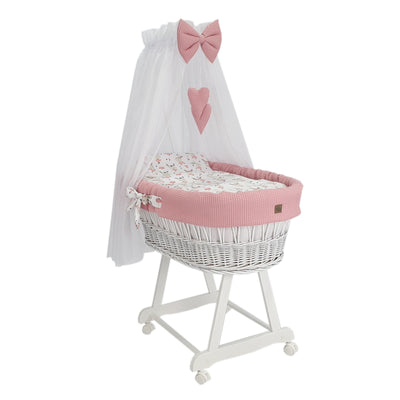 Stubenwagen mit Rollen Hase Pink
