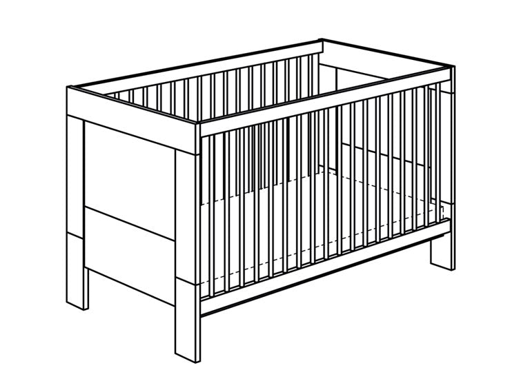 PAIDI LASLO Kinderzimmer 2-teilig inkl. Wickelaufsatz