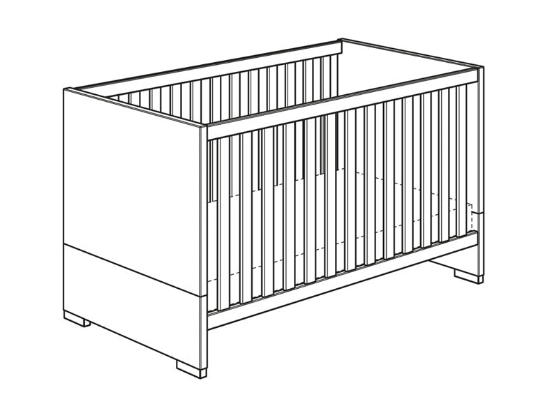PAIDI CARLO Kinderzimmer 3-Teilig mit Wickelaufsatz, mit schmalen Schrank