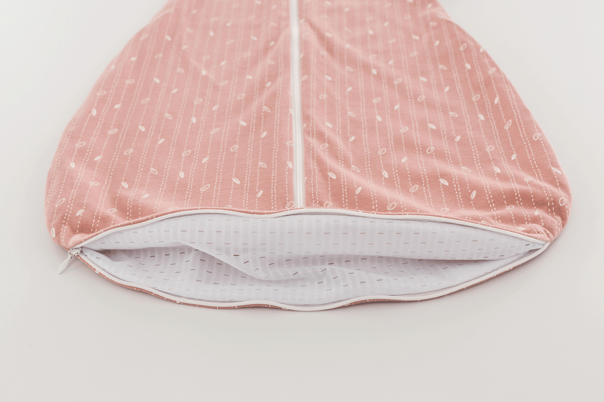 Träumeland Schlafsack LIEBMICH Blätter rosa