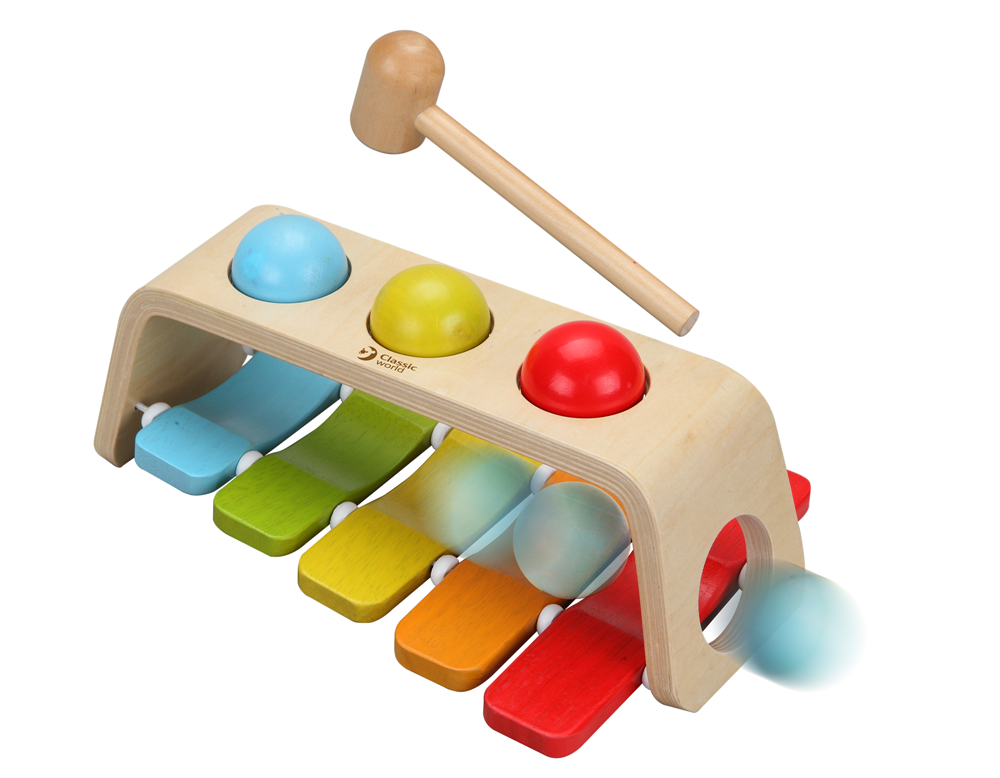 CLASSIC WORLD 2in1 Perkussionsinstrument aus Holz *SALE*